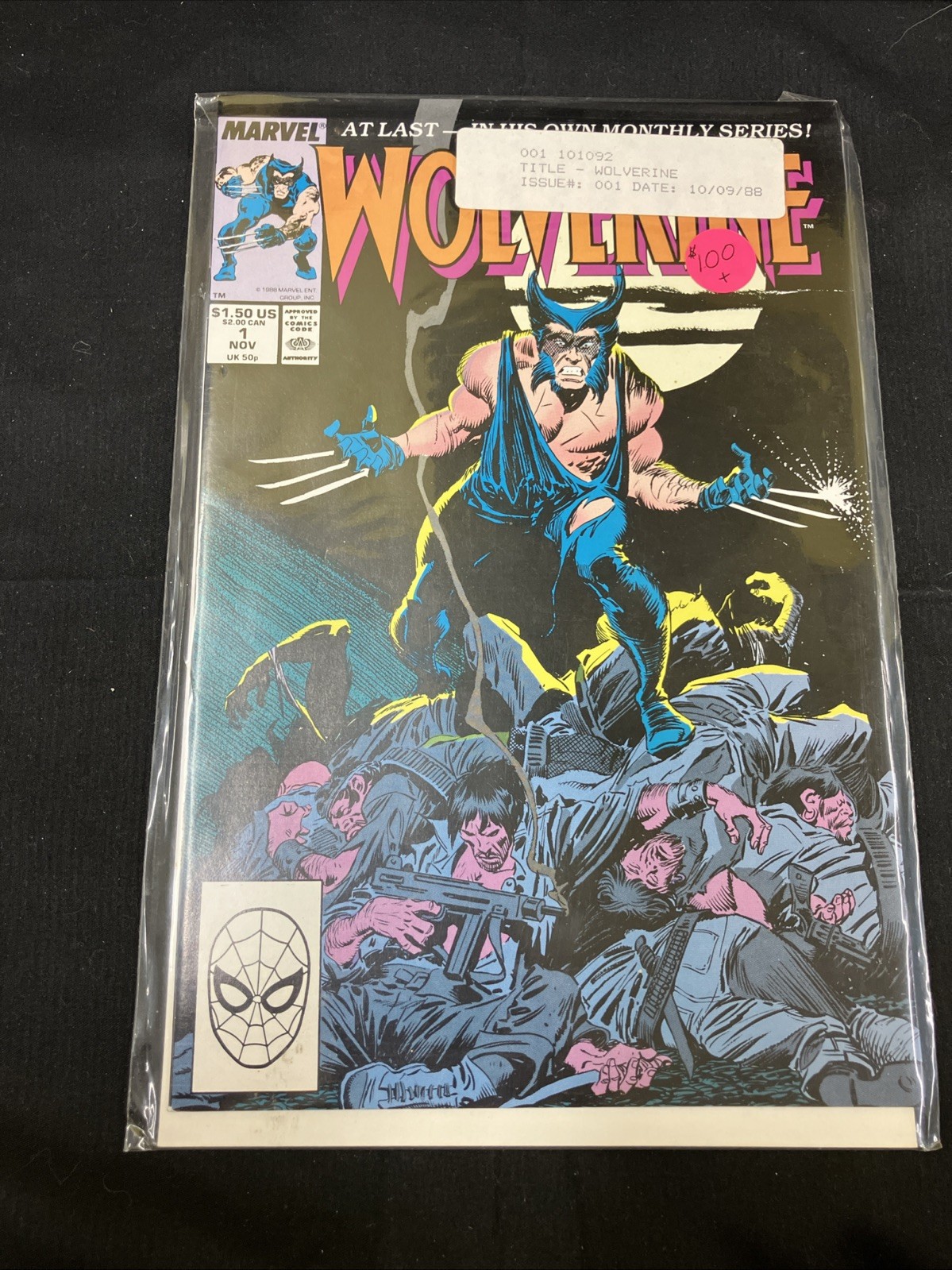 Wolverine #1 Newsstand Variant (Marvel Comics November 1988)