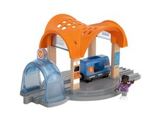 Image of BRIO Smart Tech Sound Action Tunnel Station 33973 Automated Wooden Railway Set