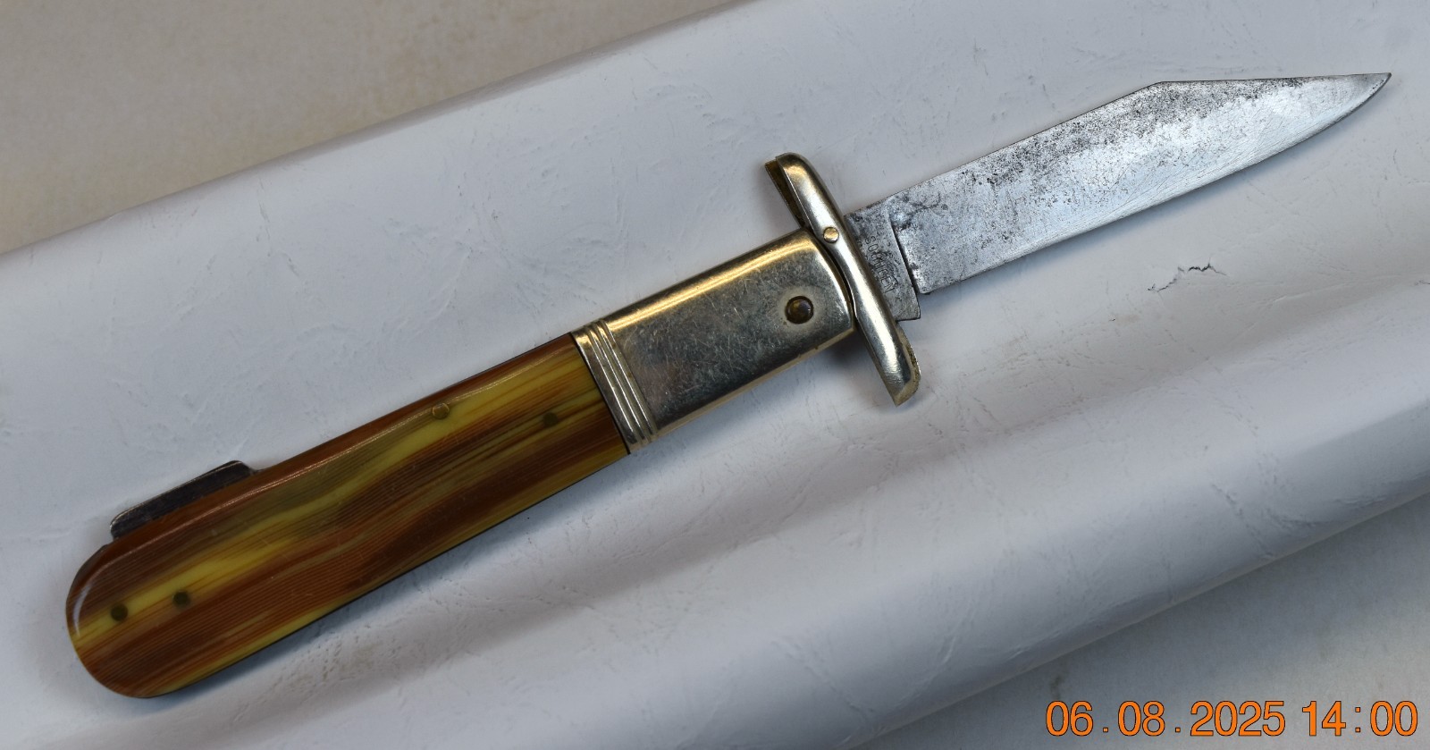VINTAGE IDEAL PRODUCTS SOLINGEN GERMANY LOCK BACK SWING GUARD KNIFE 60-70's