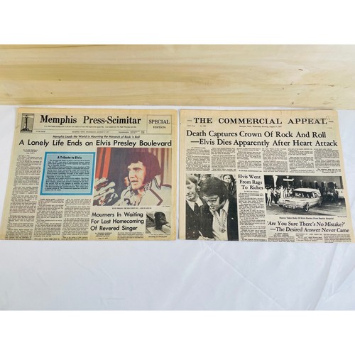 Elvis Presley Death Newspapers 1977 Memphis Press-Scimitar Commercial Appeal