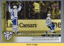 2021 Upper Deck Game Dated Moments Rookie Gold /100 Michael Bunting #49 READ jt3