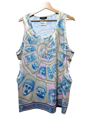 VERSACE ''Masks'' Men's Tank Top - Size M - Made In Italy