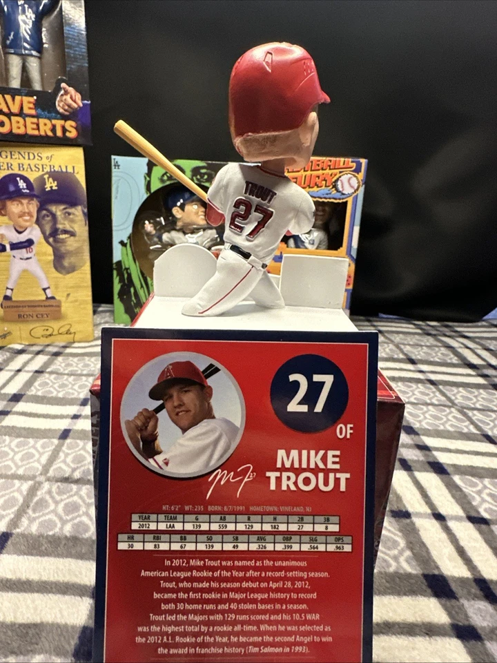 Майк Траут дебютант года Bobblehead LA Angels SGA 2012 ограниченного тиража новый - Изображение 3 из 4