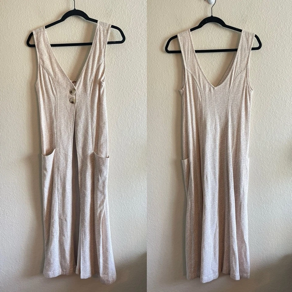 Free People Infinite Desert Set Duster Boho Short Set Beige Women's Size 0 - Image 2 of 4