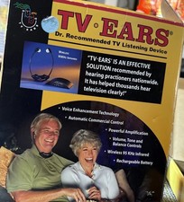 TV Ears Original Wireless Headset TV Listening Device Set 95KHz Infrared 2005