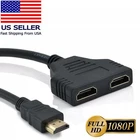 4K HDMI Cable Splitter Adapter 2.0 Converter 1 In 2 Out 1 Male to 2 Female lot