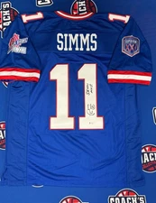 Phil Simms Autographed CUSTOM NY Giants Jersey w/ SB XXI MVP (Beckett)
