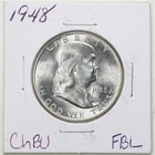 1948 50C Franklin Half Dollar in Choice BU Condition FBL Full Bell Lines #6454