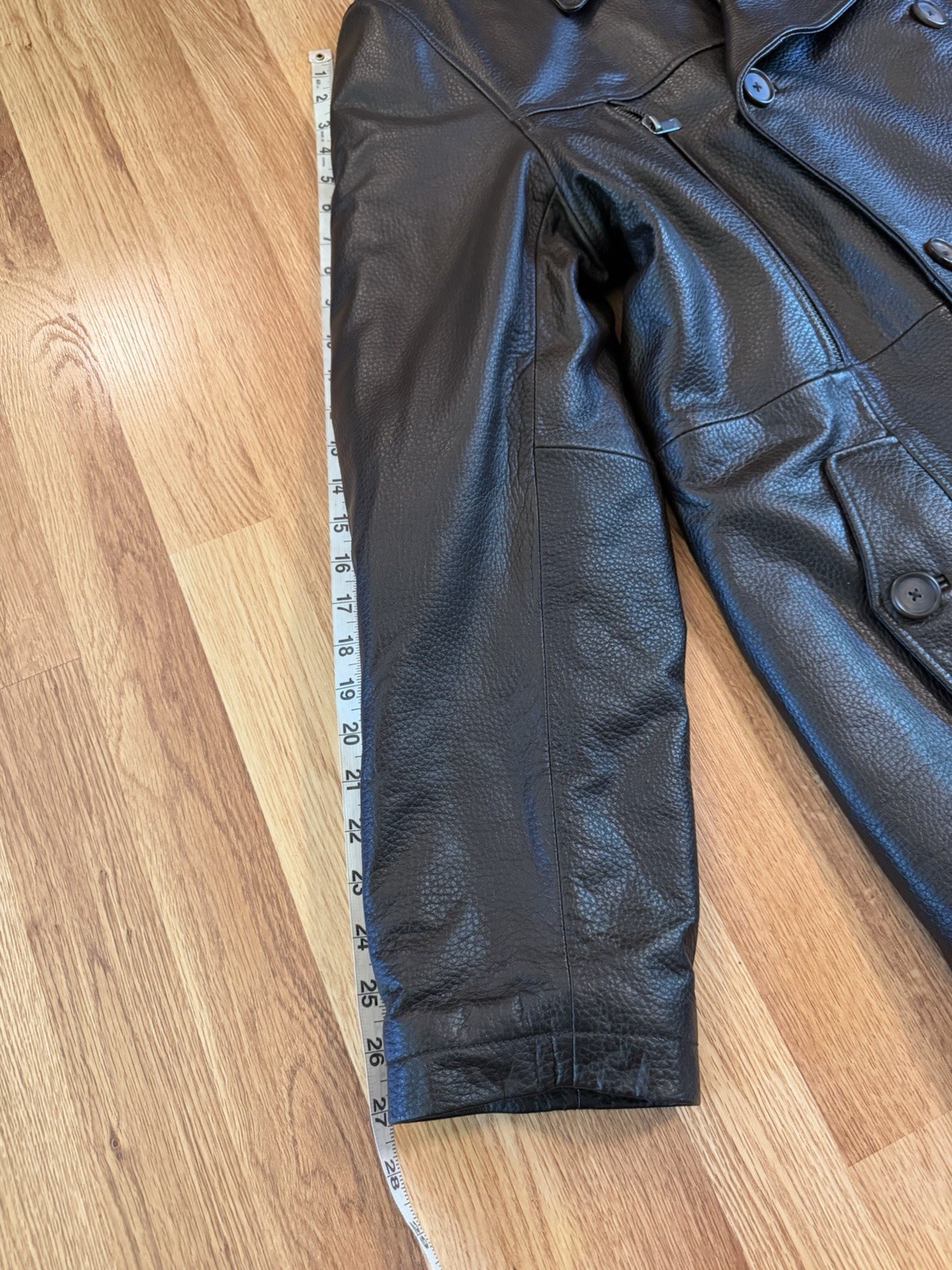 Michael Kors Double Breasted Leather Coat / Jacket Size XL! Rare! Make An Offer! image 6