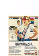 PUBLICITE ADVERTISING  1985   RAPIDOCOLOR   photocopieuse