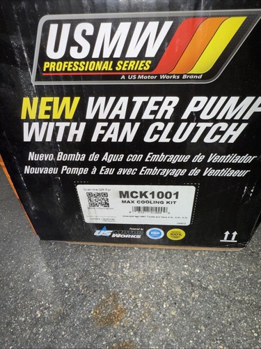 Engine Water Pump with Fan Clutch US Motor Works MCK1001 Sold as a Kit. USMW - Picture 12 of 13