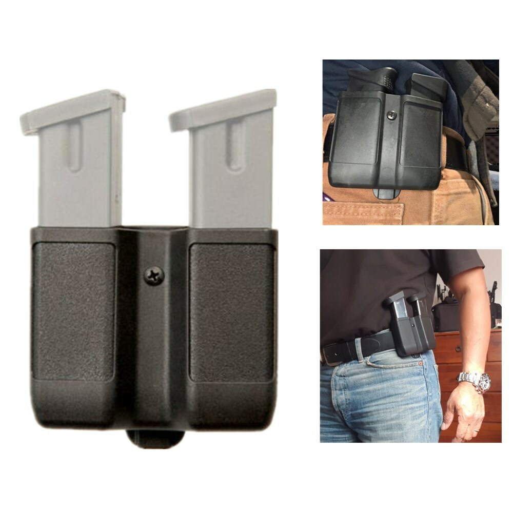 US Stock Dual Magazine Holster Double Stack Mag Holder for 9mm to .45 Caliber-image