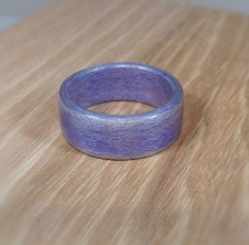 Lavender Dyed Birch Wood Ring Bentwood Ring Handmade To Order Unisex