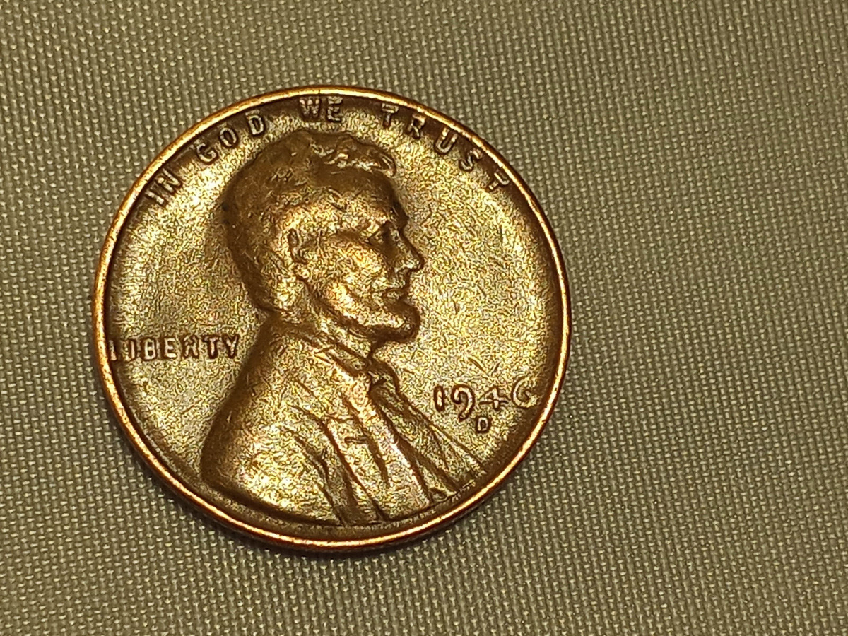 1946 D Mint Mark Wheat Penny Dual Error In L in Liberty and the 6