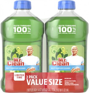 Details About Mr Clean With Gain Original Scent Multi Surface Cleaner 2 Pack Total 90 Fl Oz