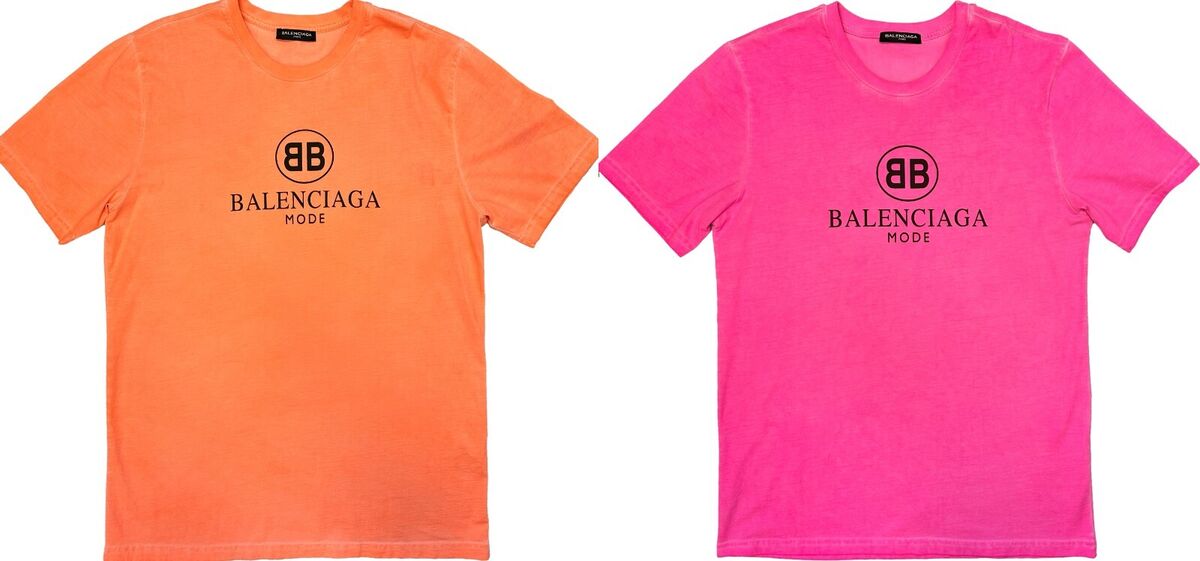 shuttle Fugtig Uddybe NEW BALENCIAGA BB Mode Neon Orange Pink Cotton T Shirt Unisex L XXL Tee |  eBay