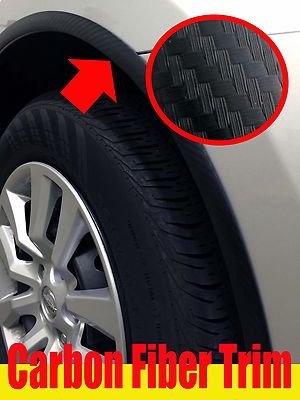 CARBON FIBER WHEEL WELL FENDER ACCENT TRIM MOLDING 4PC W/5YR WARRANTY (cadill4f)