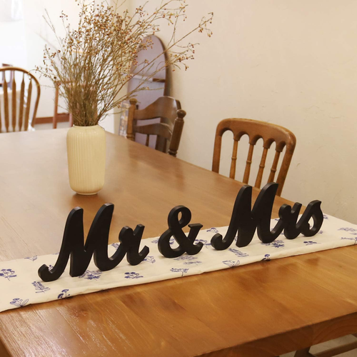 Mr Mrs Sign for Wedding Table, Mr and Mrs Wooden Letters,Large Mr. & Mrs.Party D - Picture 3 of 12