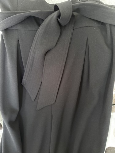 NWT Antonio Melani Women Jumpsuit Carlos One Shoulder Tie Waist Wide Leg Black 4 - Picture 7 of 11