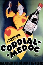 LIQUEUR CORDIAL MEDOC LIQUOR REJOYS THE HEART DRINK FRENCH VINTAGE POSTER REPRO