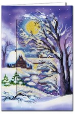 Moonlight Postcard. Kit for Cross Stitch Embr...