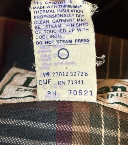 Vintage LL Bean Wool Bomber Jacket Coat Men’s Large, Cotton Lining, Made In USA - Picture 7 of 16