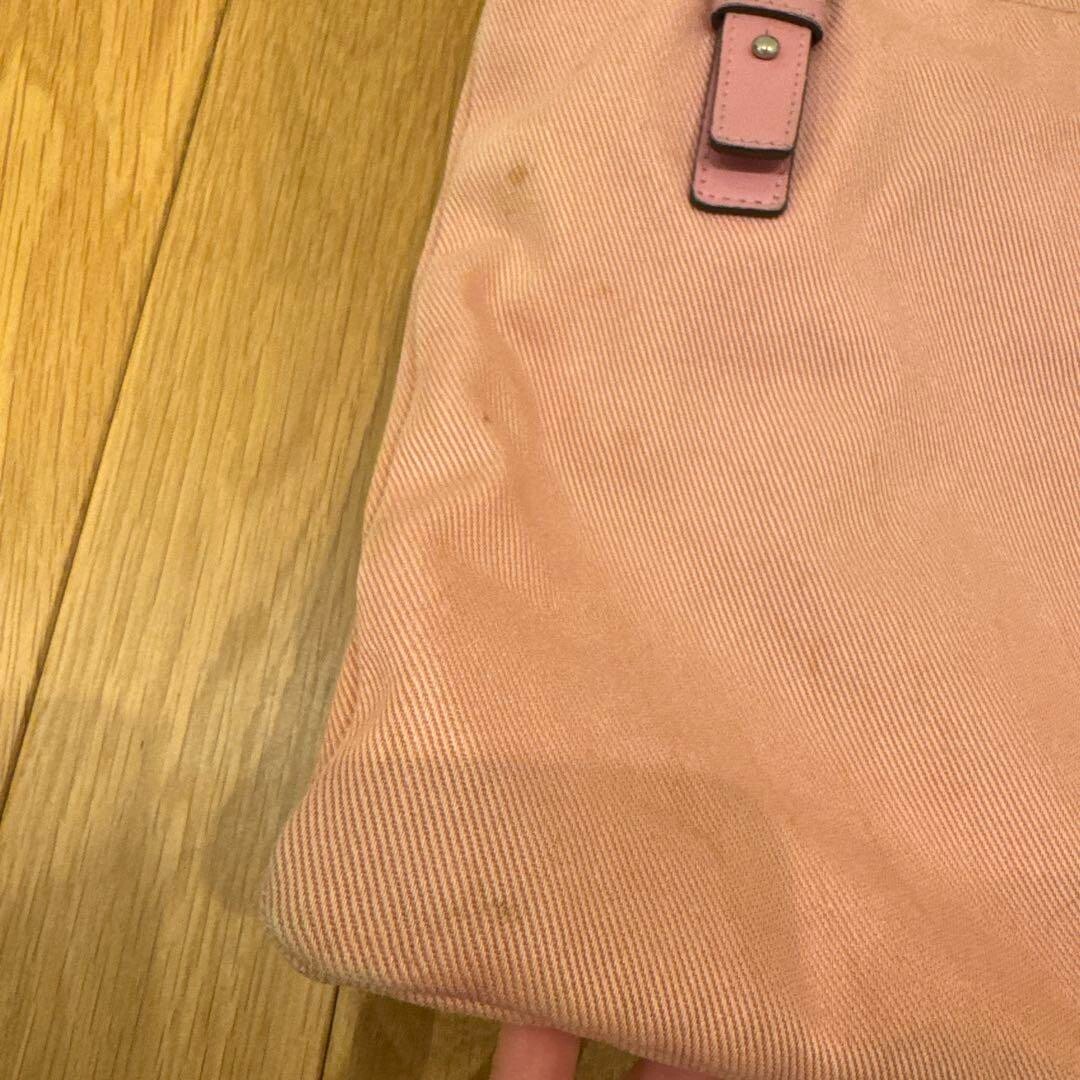 Borsa tote Yves Saint Laurent logo Kahara tela pelle ROSA YSL USATA vintage