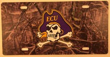 ECU EAST CAROLINA UNIV CAR TRUCK VEHICLE LICENSE PLATE PLASTIC SIGN 6