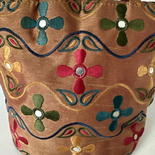 Cartera vintage bordada asa superior boda graduación jardín fiesta - Imagen 2 de 13