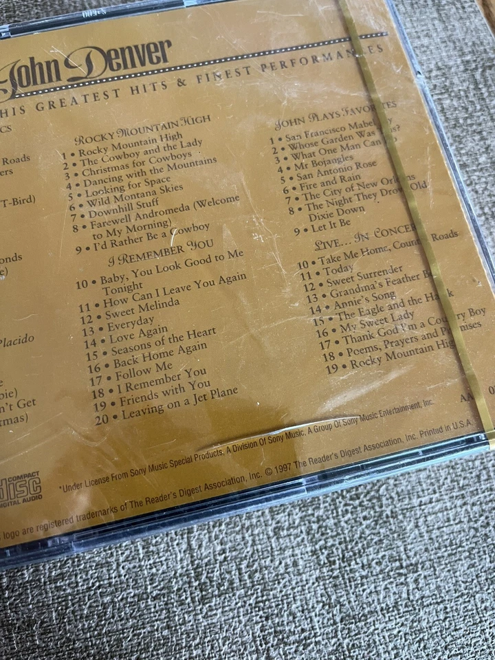 ЧИТАТЕЛИ ДАЙДЖЕСТ - ДЖОН ДЕНВЕР - ЕГО ЛУЧШИЕ ХИТЫ (3 CD КОМПЛЕКТ) [НОВЫЙ ЗАПЕЧАТАННЫЙ] - Изображение 3 из 3