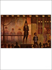 1962 Vintage Print Georges Seurat The Side Show La Parade 1888 Fine Art Plate