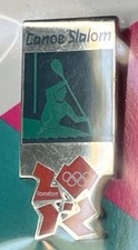 Canoe Slalom Olympic Pin Badge ~ Kayak ~ 2012 London Summer Games ~ Pictogram