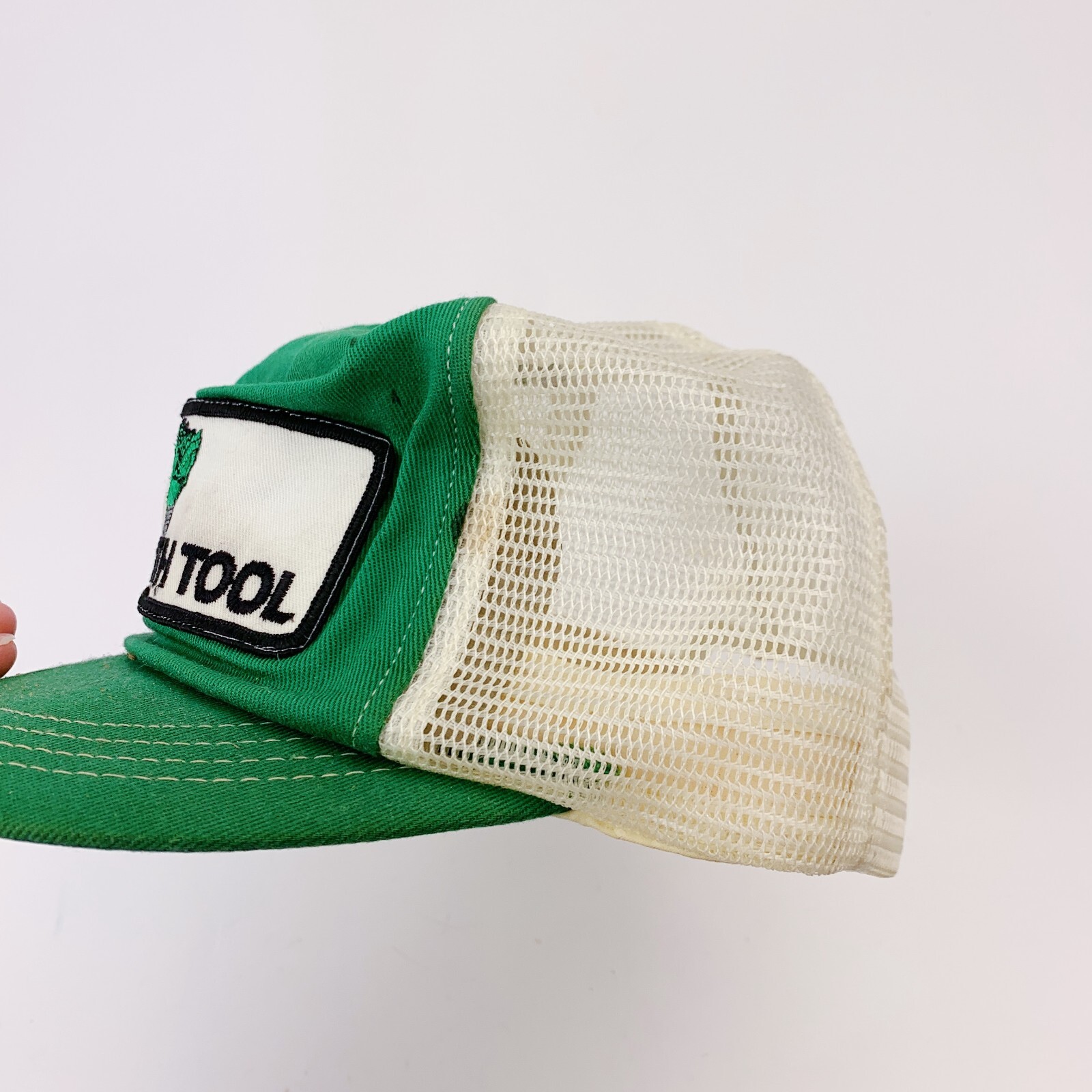 Vintage Smith Tool Green White Patch Snapback Tru… - image 7