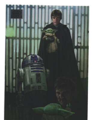 2024 Topps Star Wars Galaxy Chrome 78 The Choice Luke Skywalker Grogu R2-D2