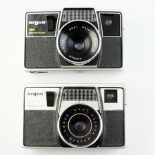 Pair of Argus instant Load 264 Auto-Exposure 126 Cartridge Film Cameras