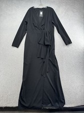 Fashion Nova Love Me Unconditionally Black Long Sleeve Maxi Dress Size 2X NEW