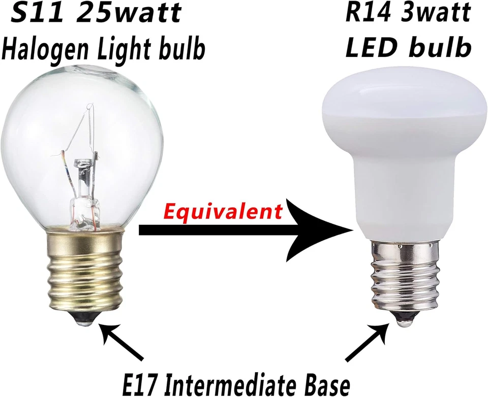 R14 E17 LED Bulb, 3W (25W Equivalent), 2700K Warm White, Intermediate Base, 4 Pa - Image 2 of 4
