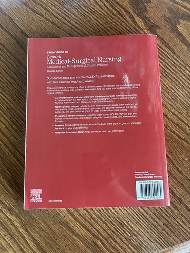 Lewis's Medical-Surgical Nursing 11TH Edition- TEXT AND STUDY GUIDE - Foto 9 di 9