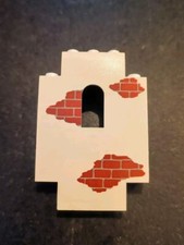 Mur Blanc Lego Pirates Wall with red bricks ref 4444p06 set 6276 6277 6265