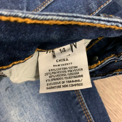 Hudson Jeans Youth Girls Size 14 Ankle Cuffed Distressed Medium Wash Straight - Picture 9 of 9