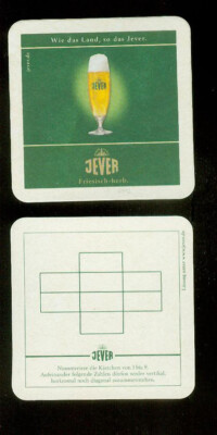 Beer mat Jever Pilsener (22) beer brewery brewery East Frisia Lower Saxony