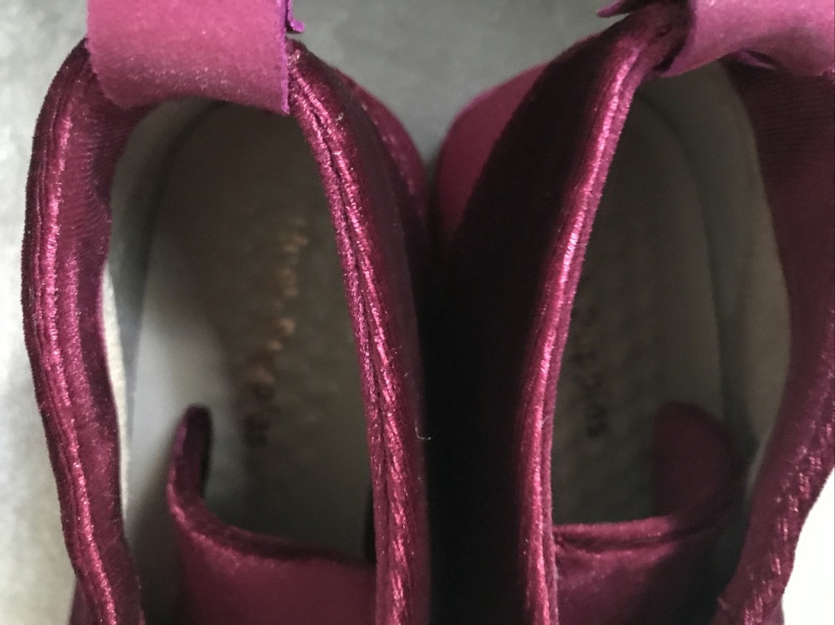 Bottines Hush Puppies Cyra Catelyn En Velours Wine Shimmer - Taille 6.5 US Femme, Neuves Sans Boîte