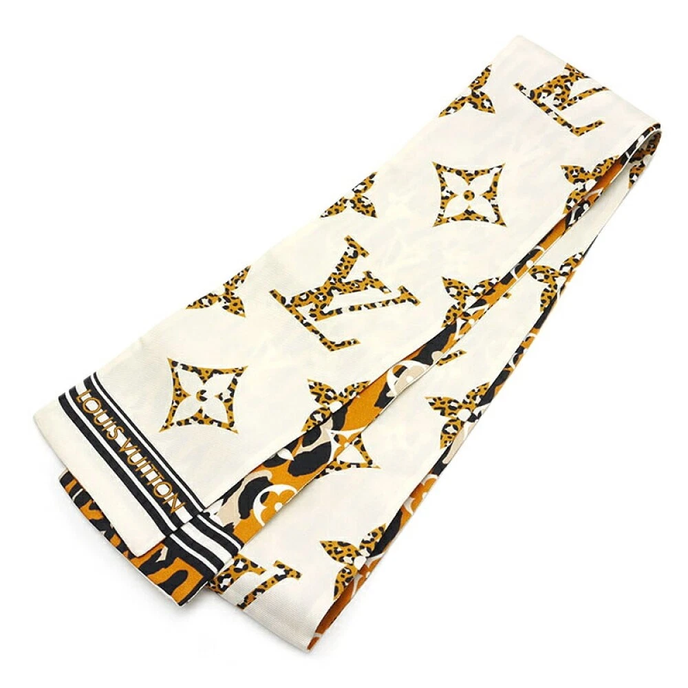 LOUIS VUITTON Bandeau Giant Monogram Jungle Scarf Multicolor Silk 