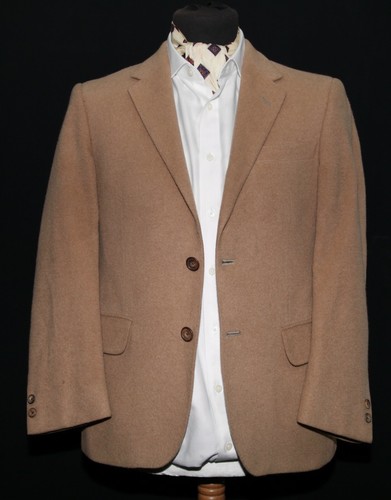 vintage Daks Simpson tailored pure camel hair brown Jacket Blazer 38 short 1980s - Picture 2 of 12