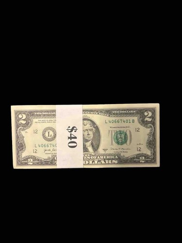 20 ($2) TWO DOLLAR BILLS UNCIRCULATED SEQUENTIAL - BUY MORE, SAVE MORE! - Picture 2 of 4