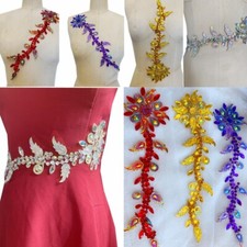 1pc Sequins Applique Rhinestone Crystal Beads Sew on For Wedding Dress Decor DIY