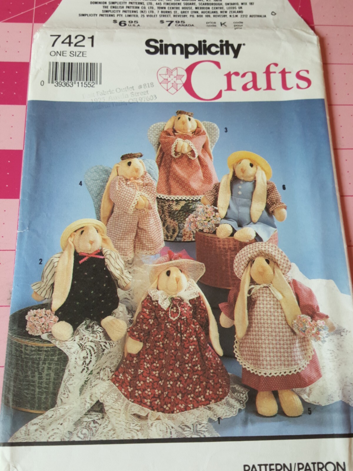 Simplicity Patterns Socks Simplicity Pattern 7421 Sock Bunny Rabbit 10 inch & Clothes Stuffed ...