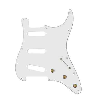 920D Custom Upgrade 5 Way Pre-Wired SSS Strat Pickguard - Parchment