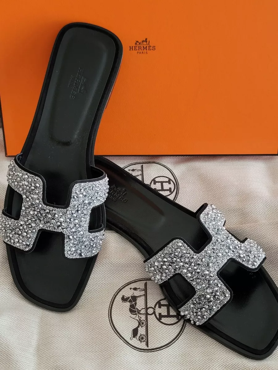 Hermes oran sandals best sale crystal