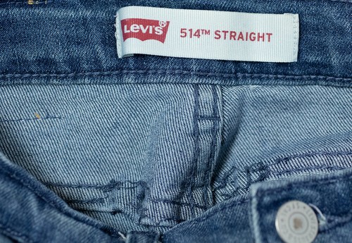 Girl’s Levi's 514 Stretch Waist Straight Leg Denim Blue Jeans size 10 R 25x25 - Picture 5 of 6